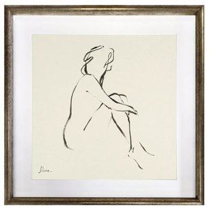18" x 18" Figurative Sketch Framed Wall Print - Threshold designed with Studio